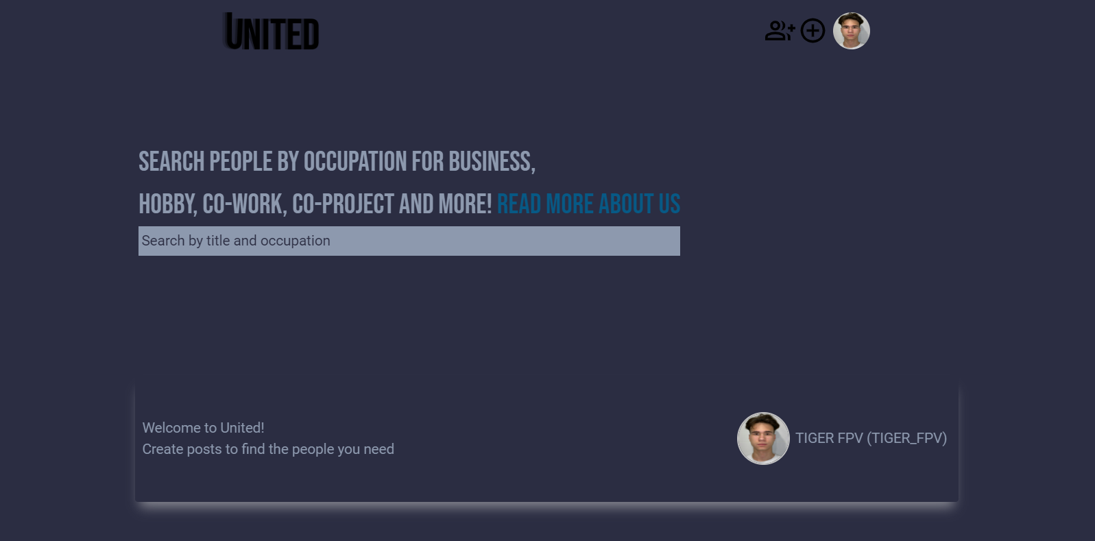 Mídia 1 de Unida - Encontrar pessoas para negócios, hobby, co-trabalho, co-projeto etc!
