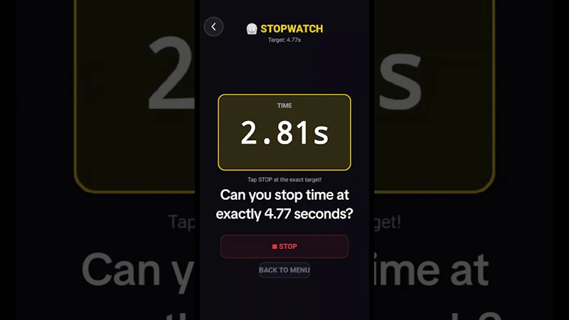TimeSense: Reaction Time Test screenshot 1 (video preview)