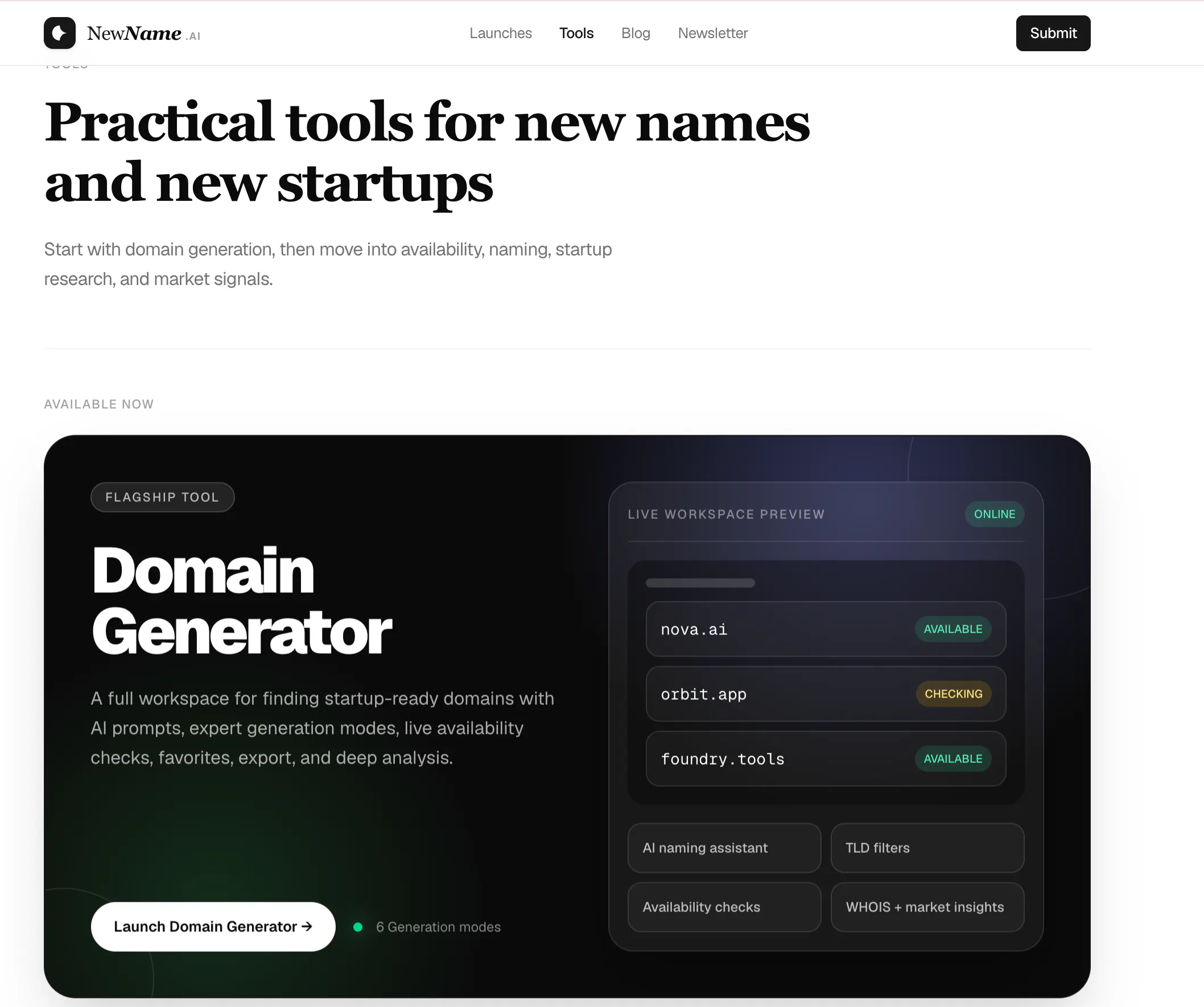 NewName.ai gallery image