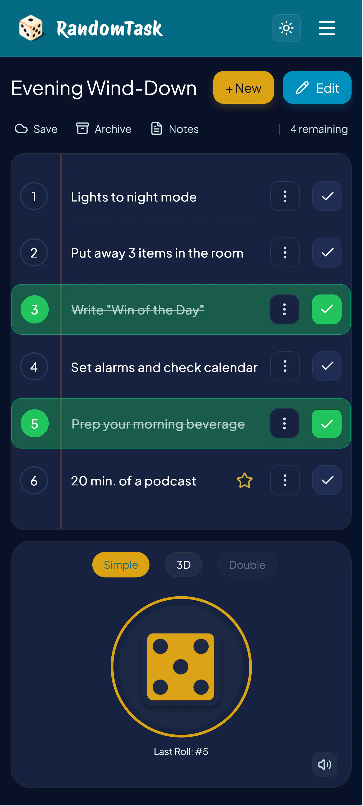 RandomTask screenshot