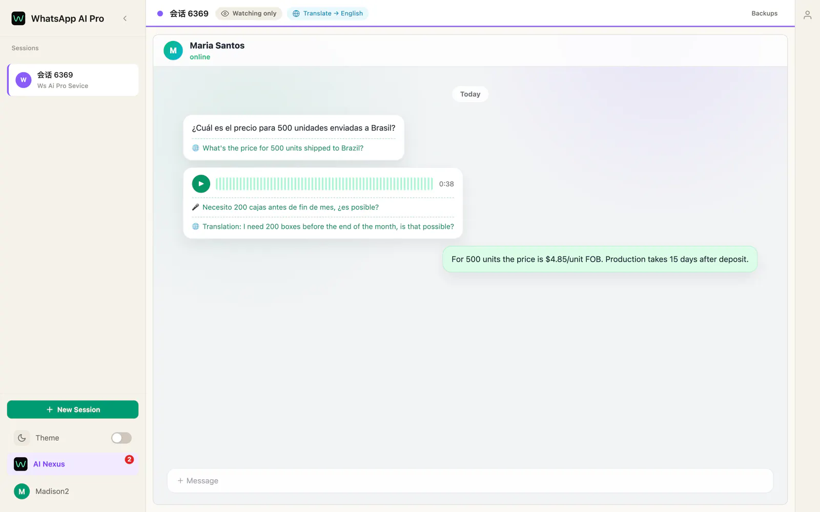 WhatsApp AI Pro screenshot 7