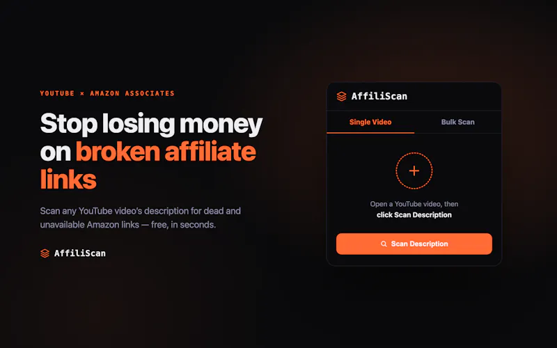 AffiliScan screenshot 1