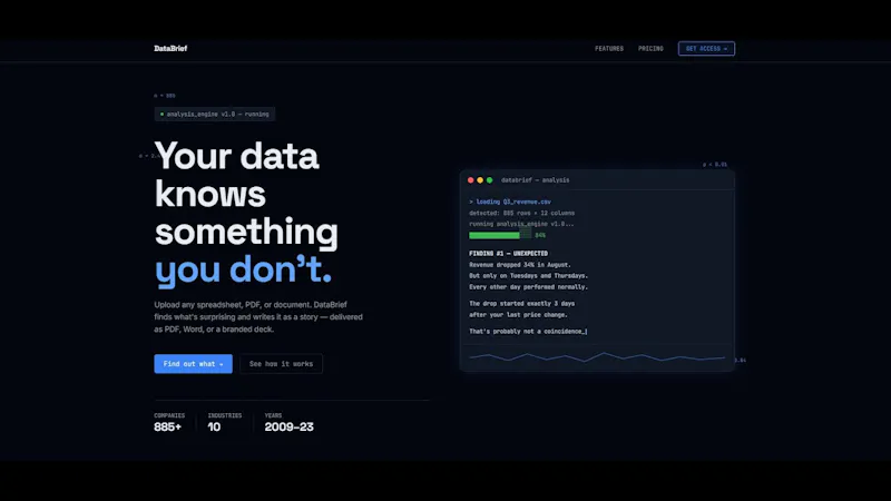 DataBrief screenshot 1 (video preview)