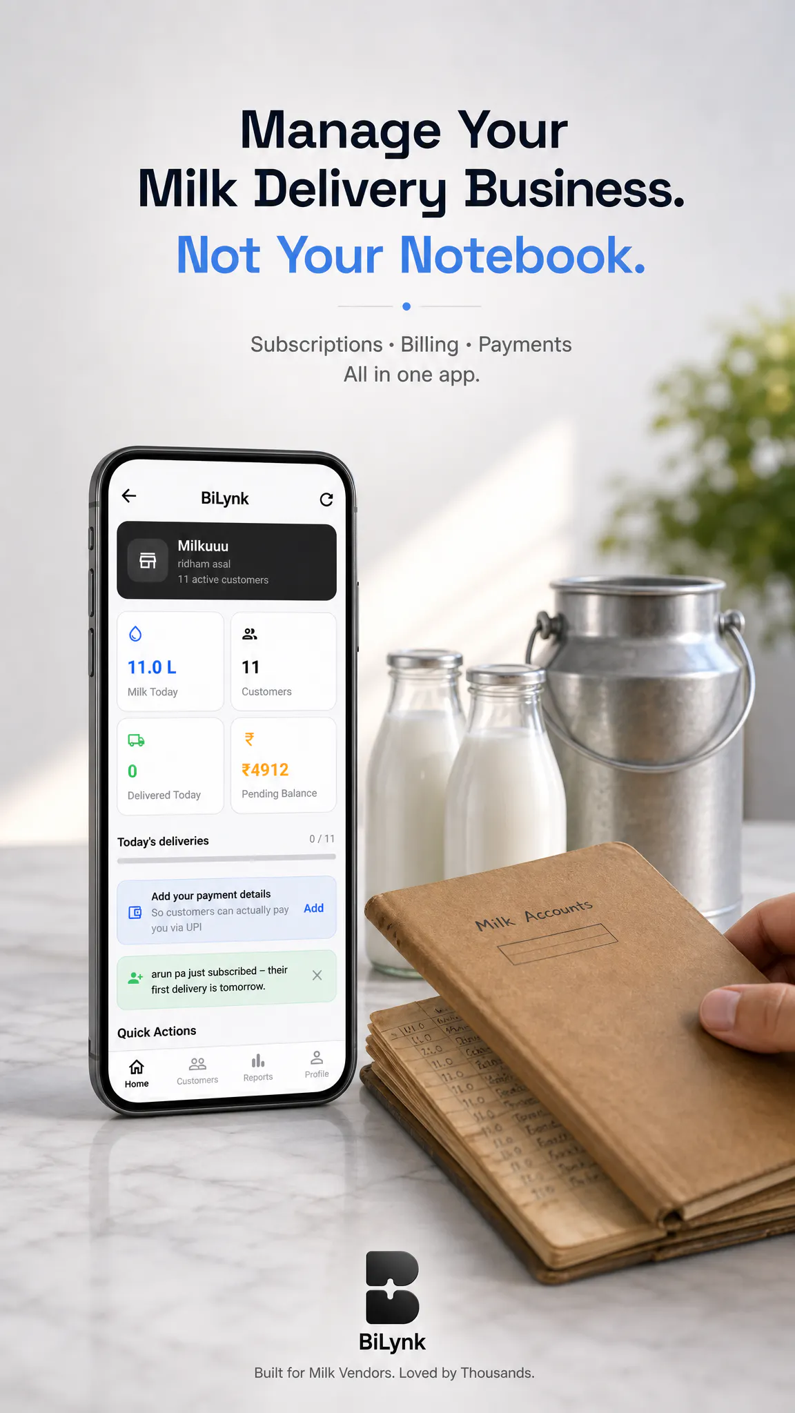 BilLynk — Milk Delivery Billing App gallery image