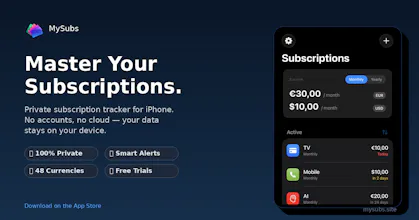 MySubs — Track & Control Subscriptions gallery image