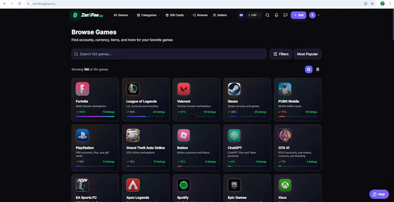 ZeroFee.gg screenshot 1