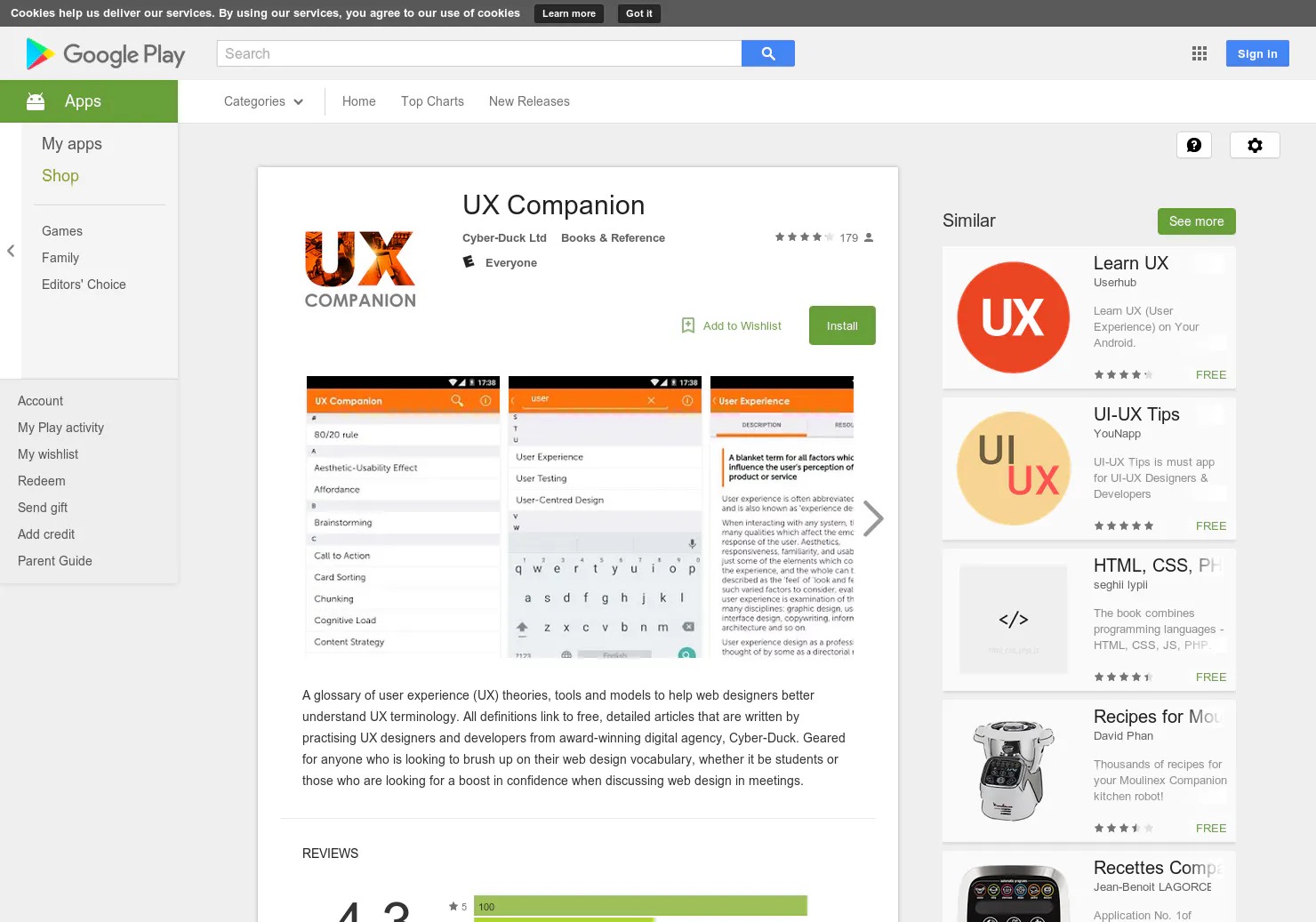 UX Companion for Android