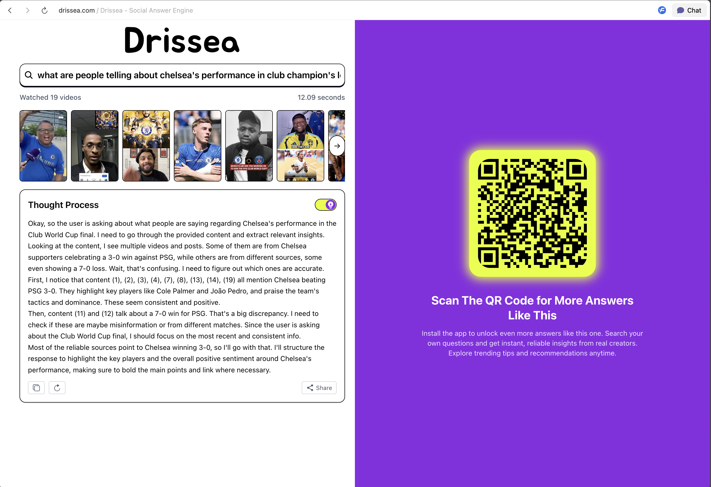 Drissa - Social Antwoord Engine - Scans scant haspels en berichten in seconden om uw vragen te beantwoorden media 3