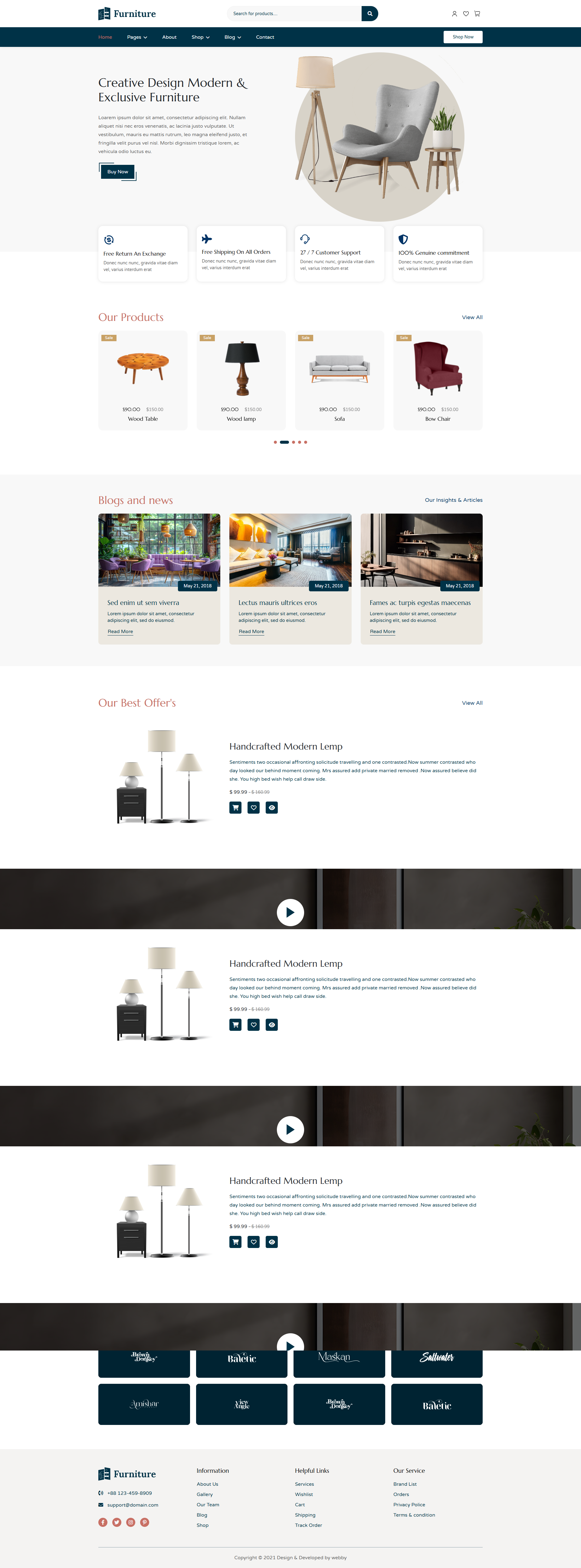 Plantilla de sitio web de comercio electrónico de muebles - Plantilla de sitio web de comercio electrónico de muebles modernos media 17
