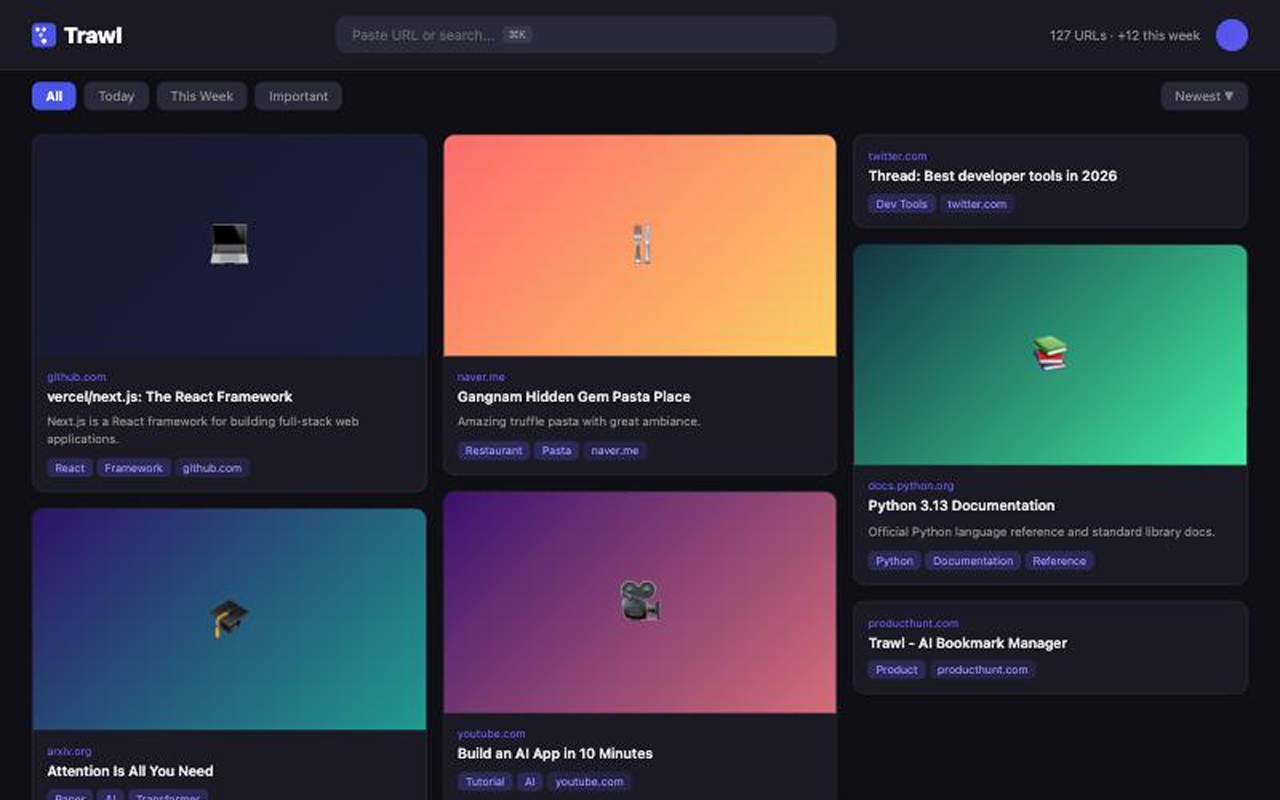 Trawl - Screenshot 2 showing product features and functionality