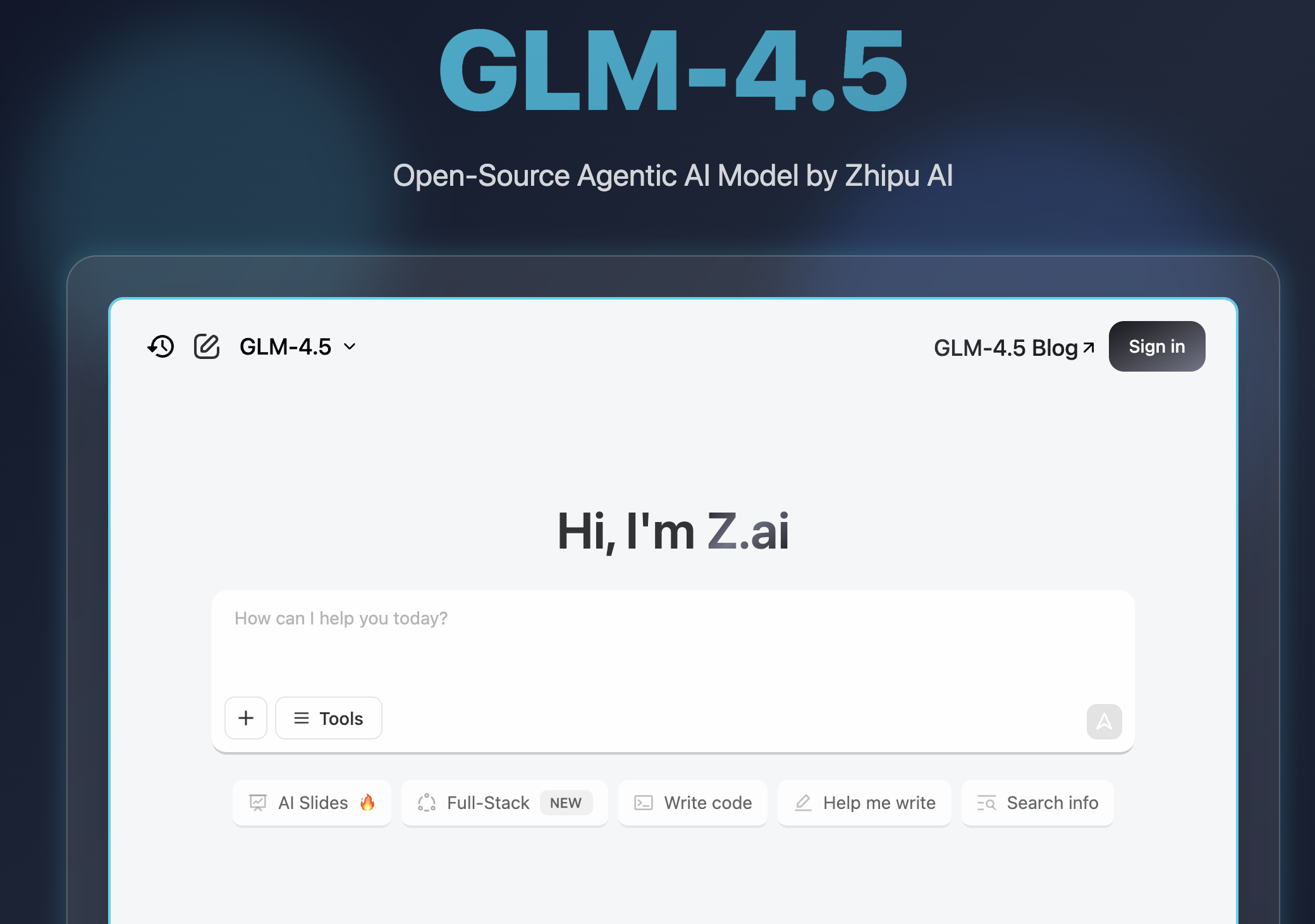 GLM-4.5 ओपन-सोर्स एजेंटिक AI मॉडल media 1
