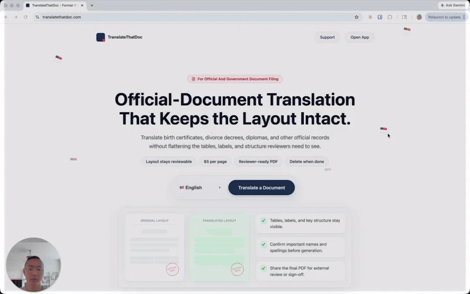 TranslateThatDoc screenshot 1 (video preview)