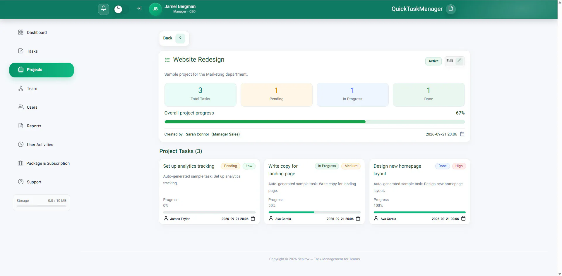Sepirox — Task Management for Teams gallery image