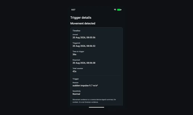 MotionGuard screenshot 3