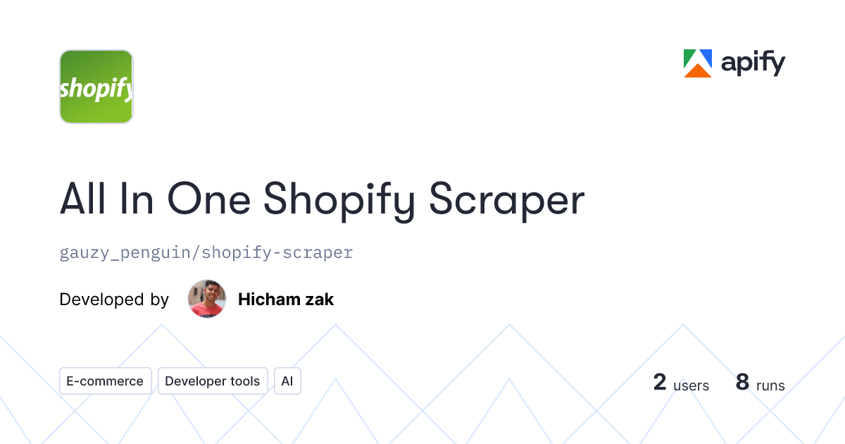 All In One Shopify Scraper gallery image