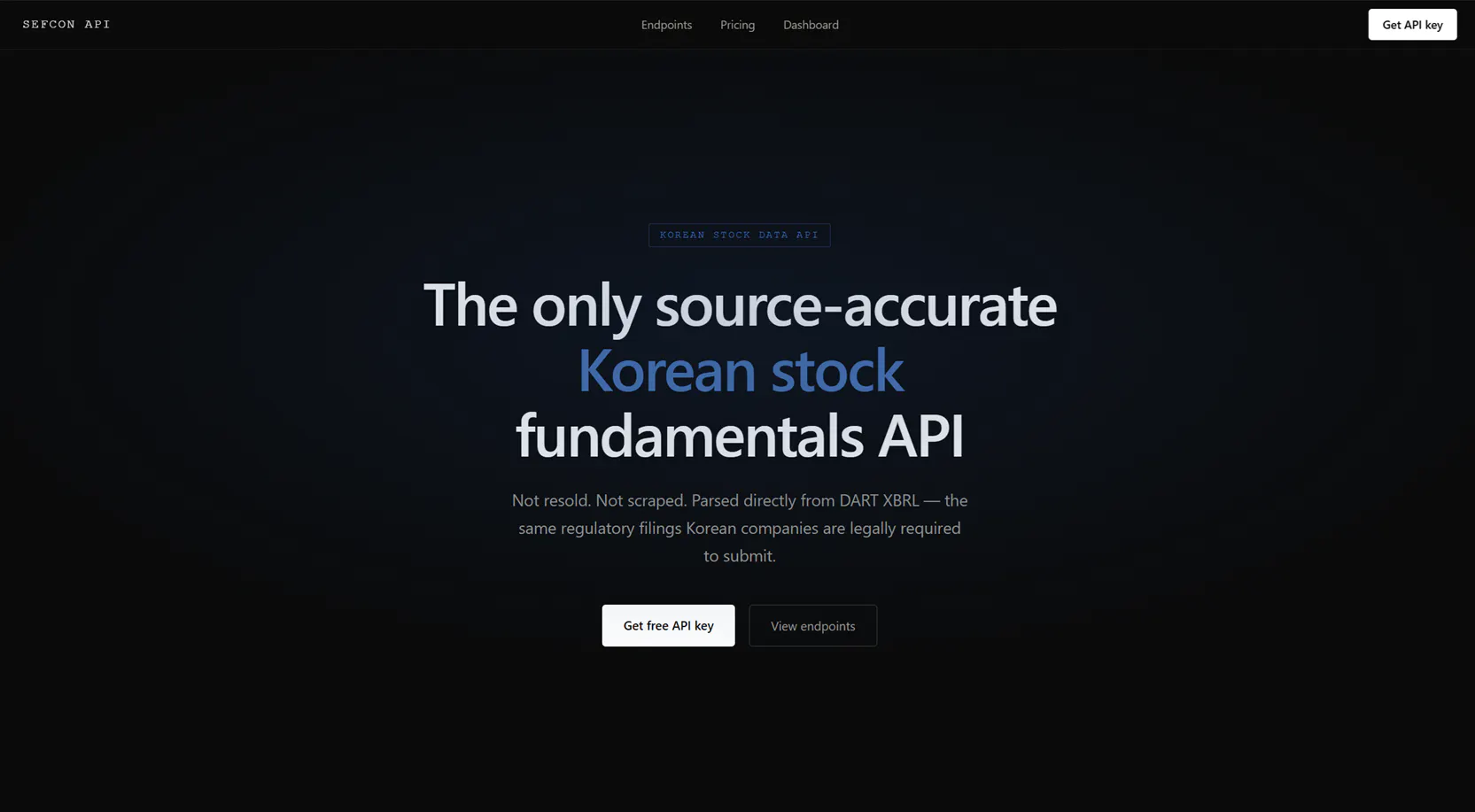 SEFCON Korean Stock API gallery image
