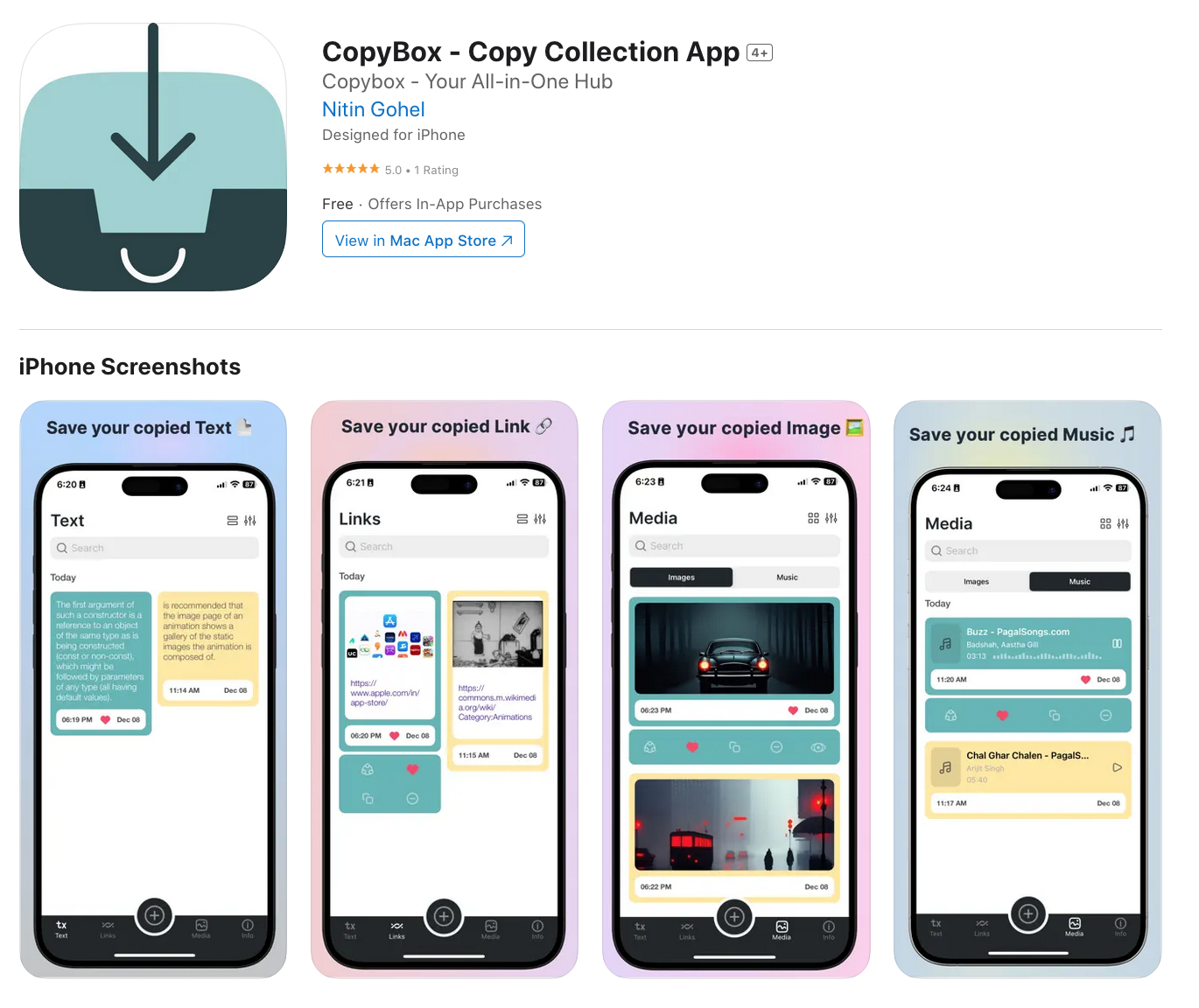 Copybox - приложение Copy Collection медиа 1