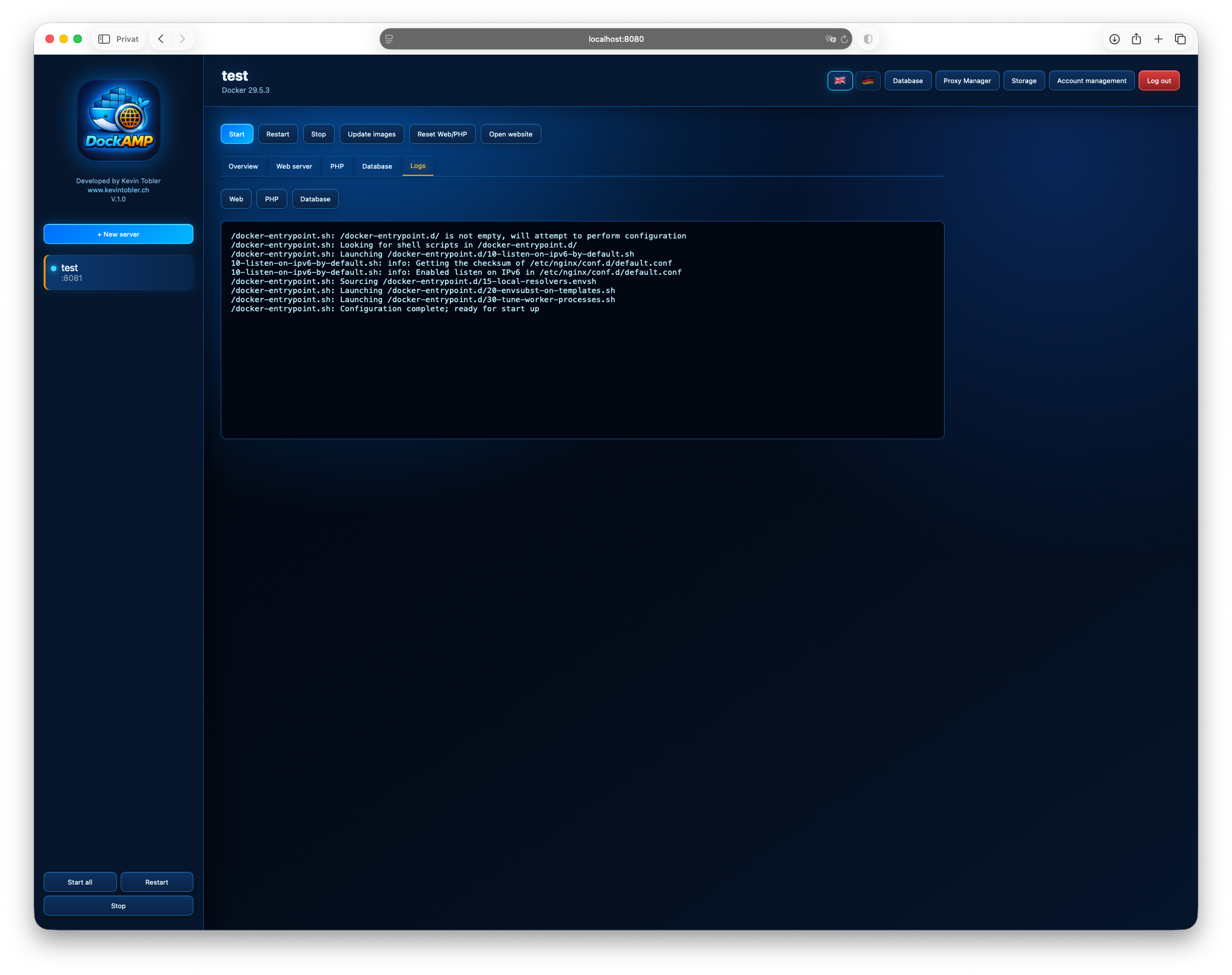 DockAMP Docker Image gallery image