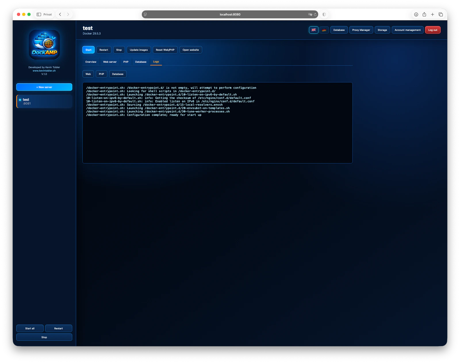 DockAMP Docker Image screenshot 7