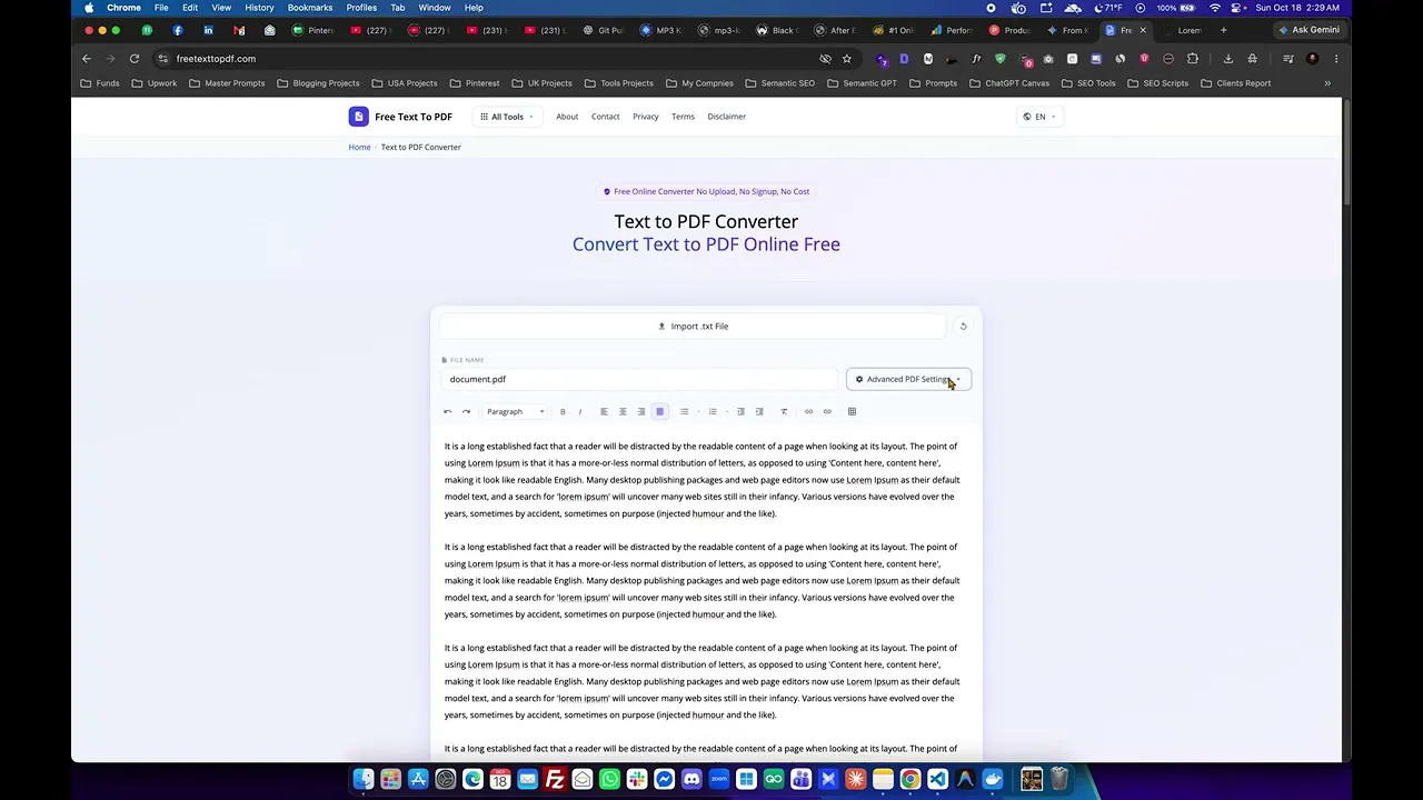 Free Text to PDF gallery image