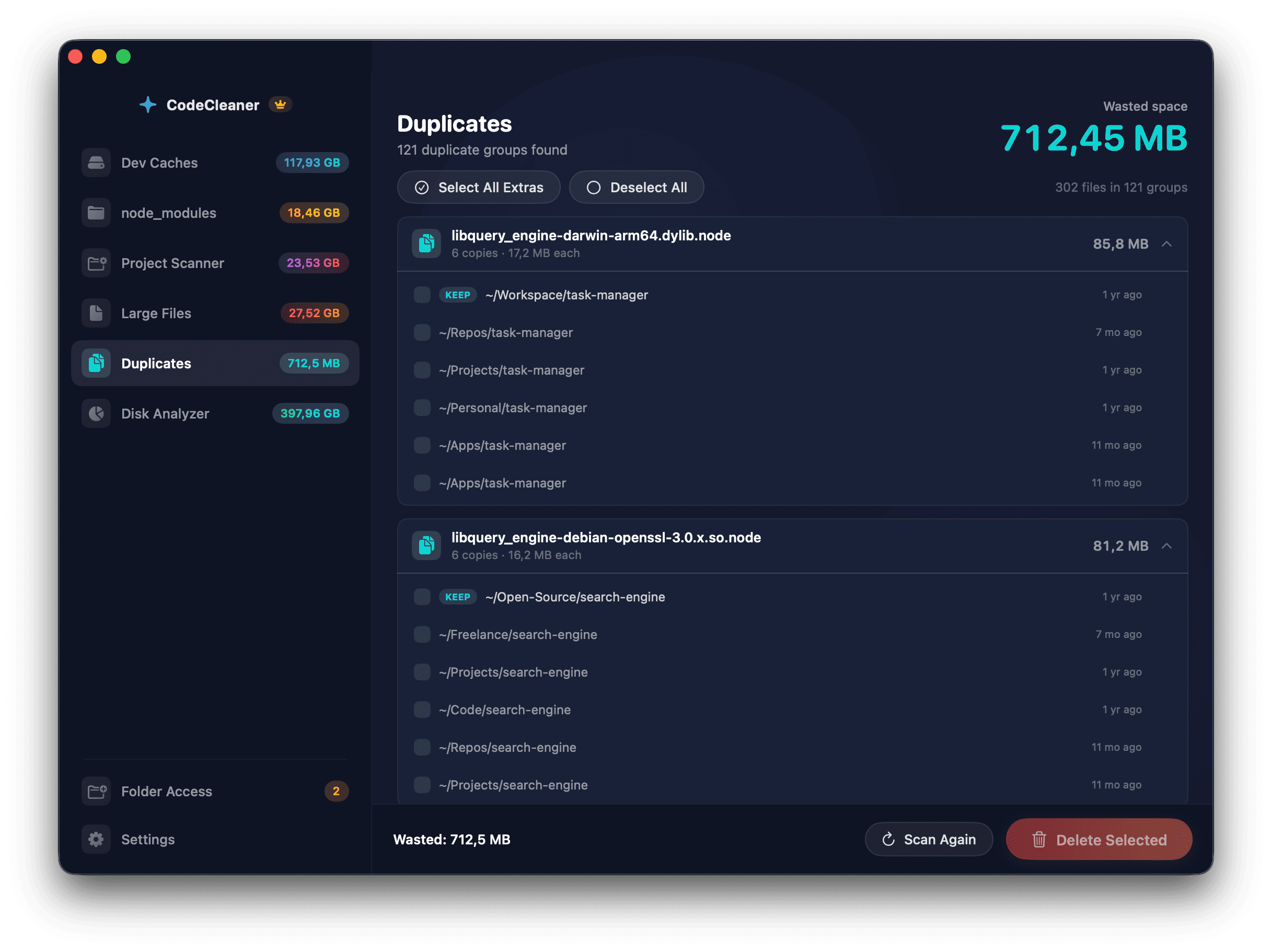 CodeCleaner – Cleanup for Developer Macs gallery image