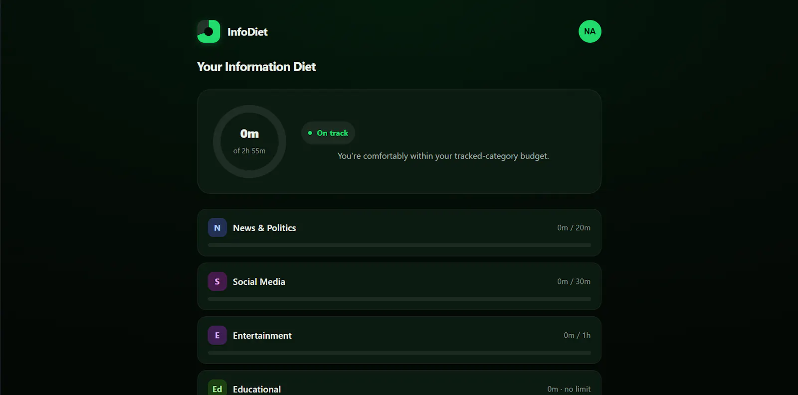 InfoDiet - Keeping your brain healthy screenshot 3