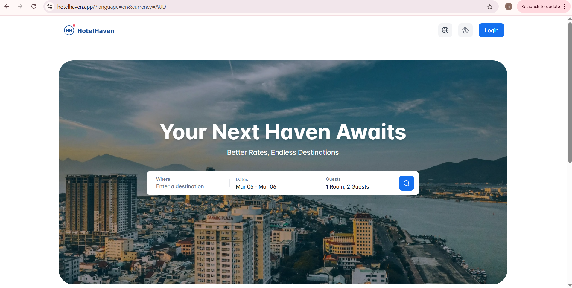 HotelHaven - Screenshot 2 showing product features and functionality