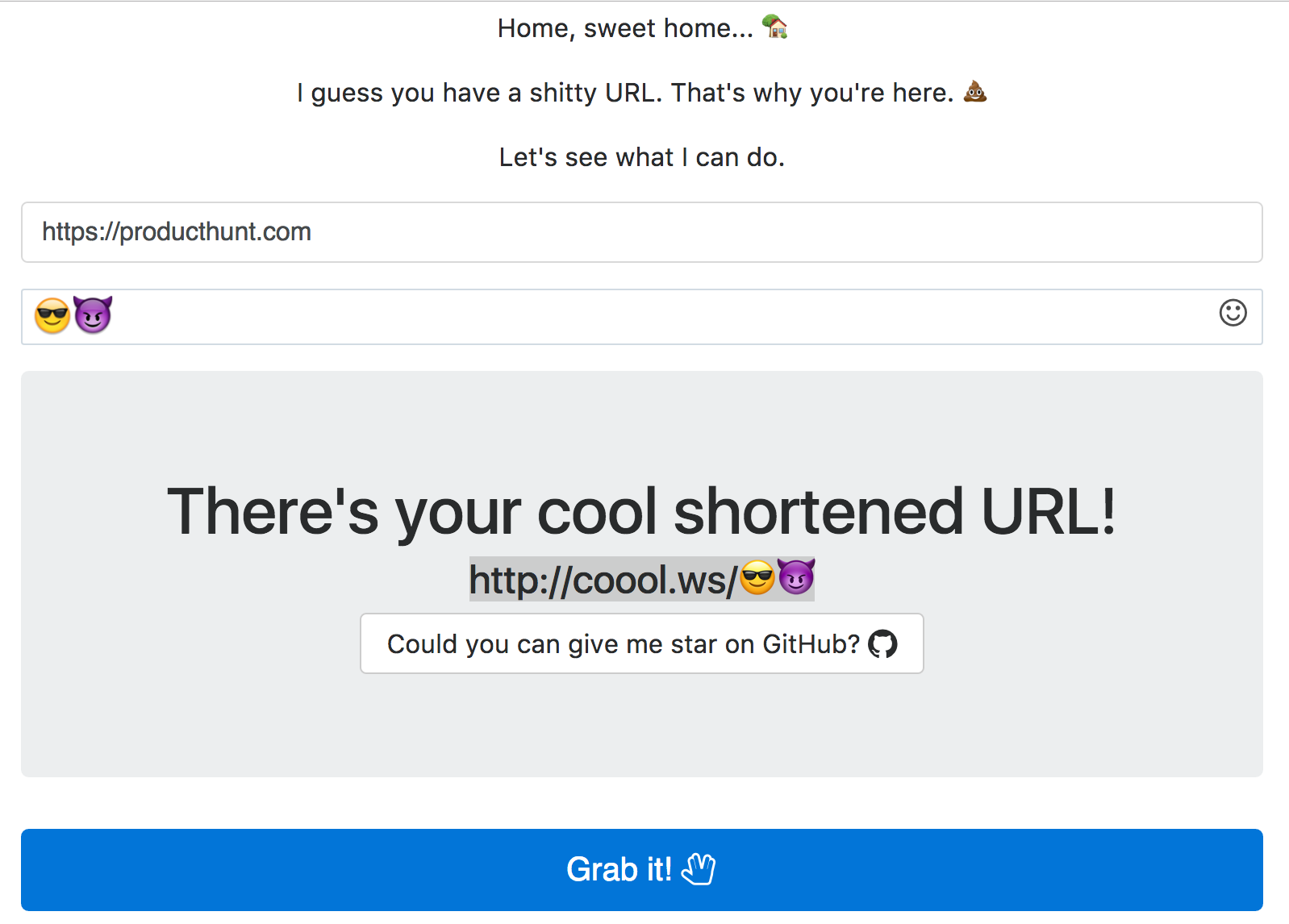 Shitty Emoji URL Shortener gallery image