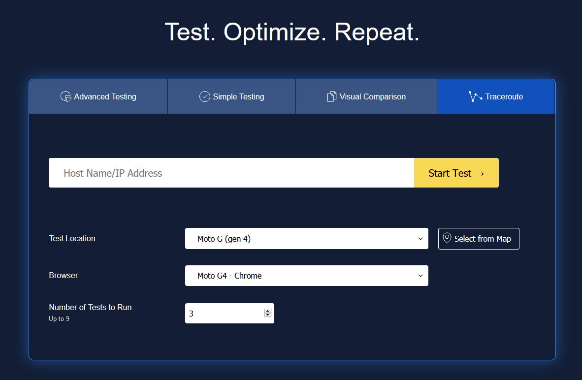 WebPage Test gallery image