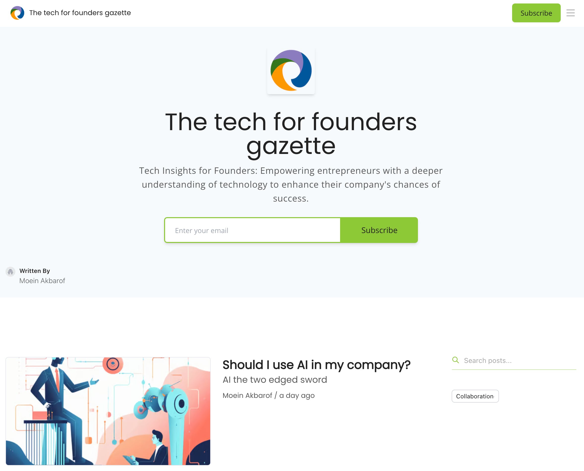 The tech for founders gazette media 1