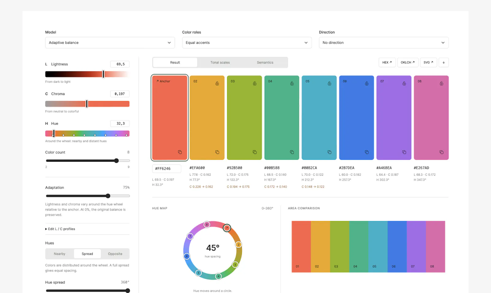 Color Studio — OKLCH palette tool screenshot 3