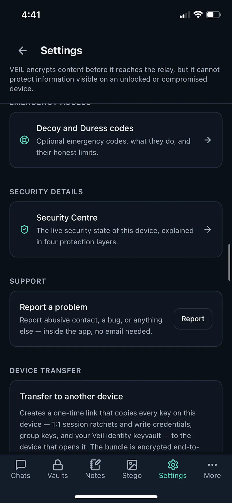 VEIL - More than Encrypted Messaging screenshot 3
