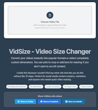 VidSize: Online Video Cropping/Resizing gallery image