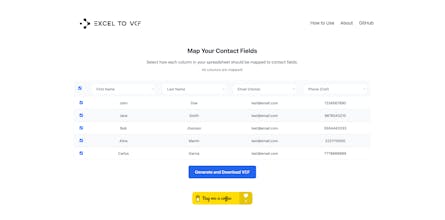 Excel to VCF Converter gallery image