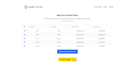 Excel to VCF Converter gallery image