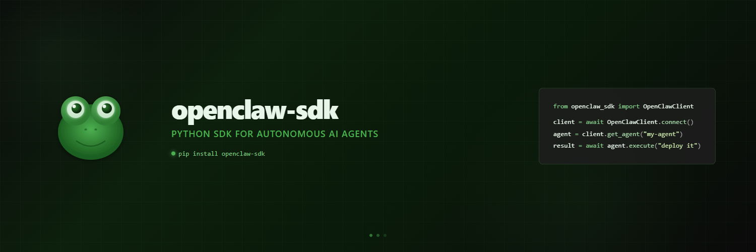 openclaw-sdk - Main product screenshot demonstrating key features and user interface