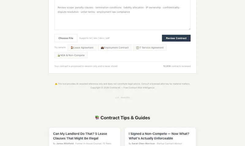 ContractReviewers screenshot 3