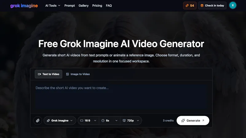 Grok Imagine screenshot 1