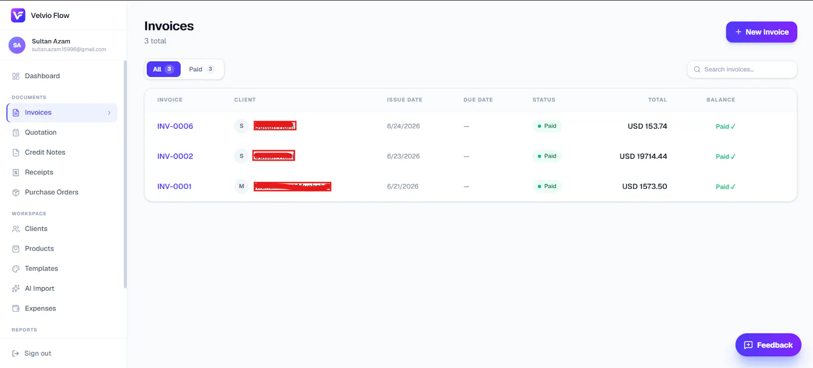 Velvio Flow — Professional Invoicing screenshot 3