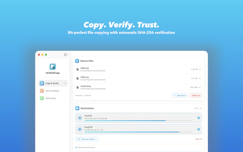 VerifiedCopy screenshot 6