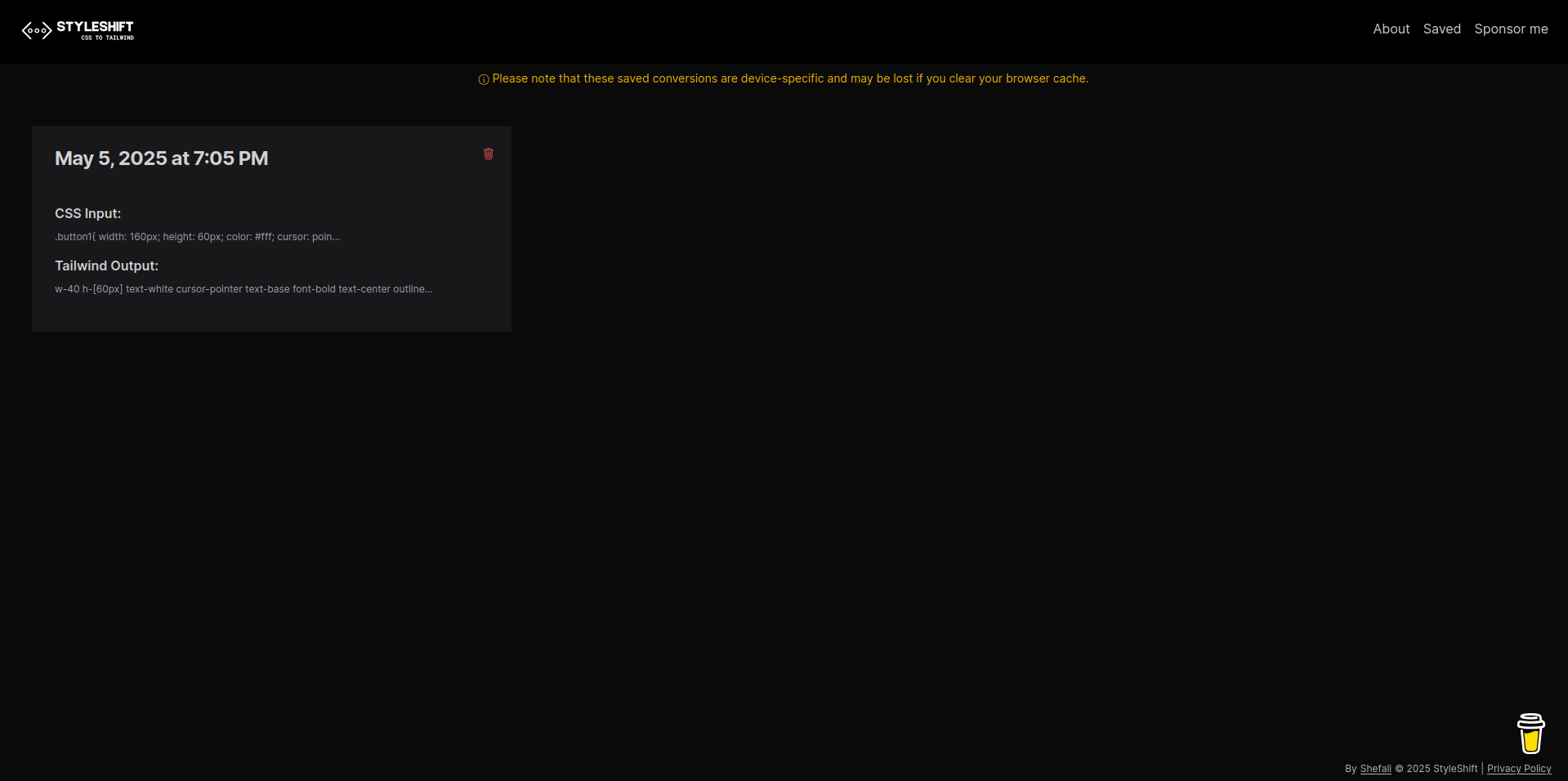 Desplazamiento del estilo - CSS a Tailwind CSS Converter media 3