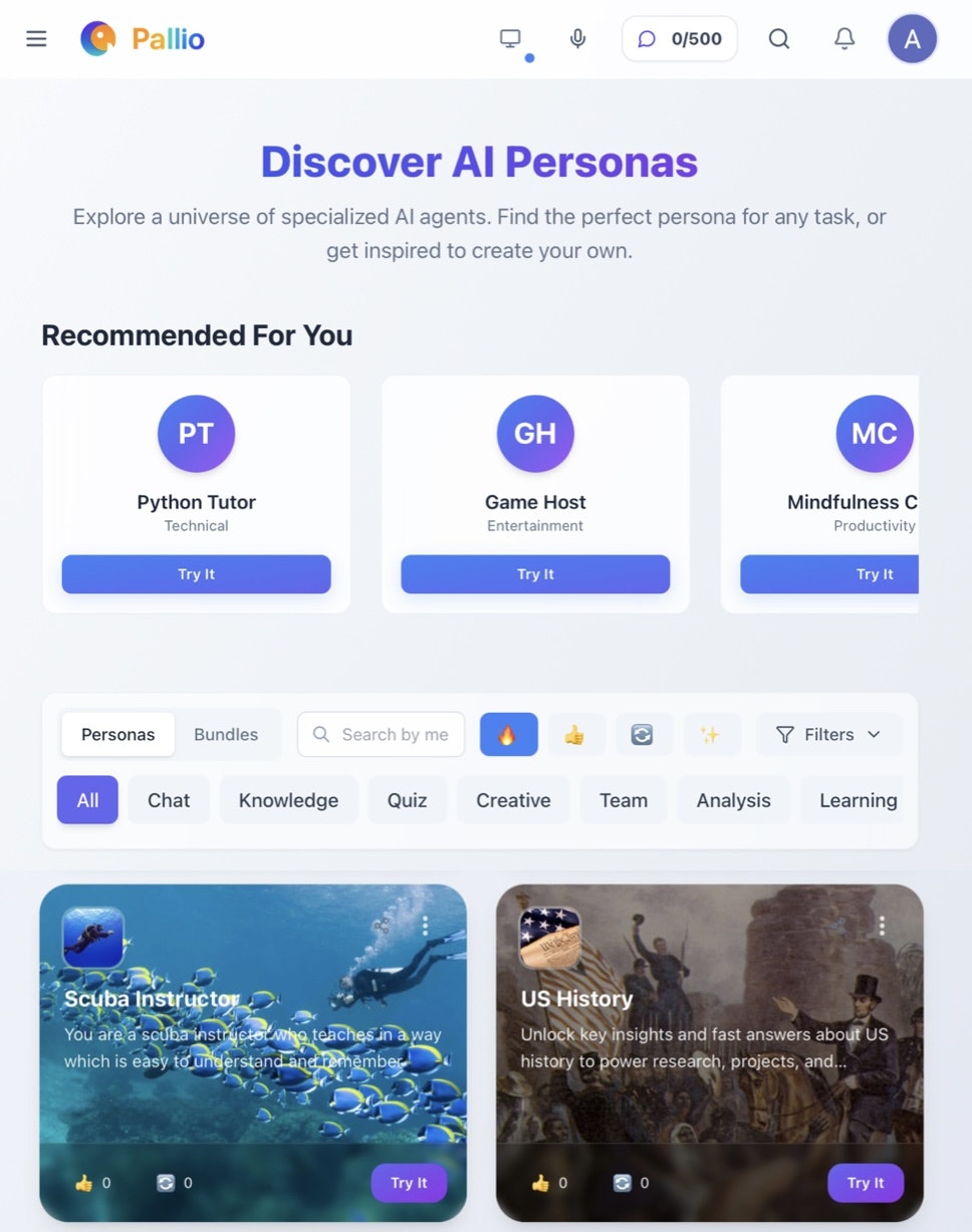 Pallio - Main product screenshot demonstrating key features and user interface