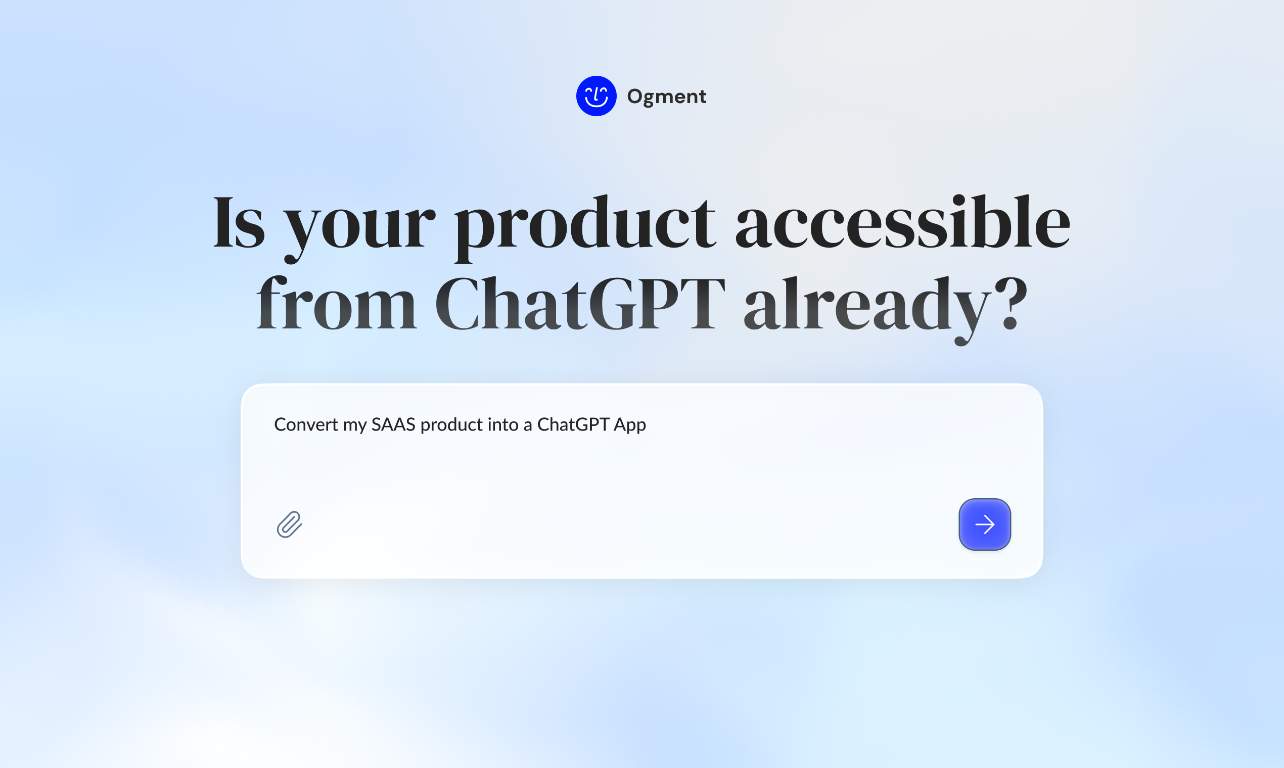 Ogment MCP-Builder - Main screenshot showing features and interface