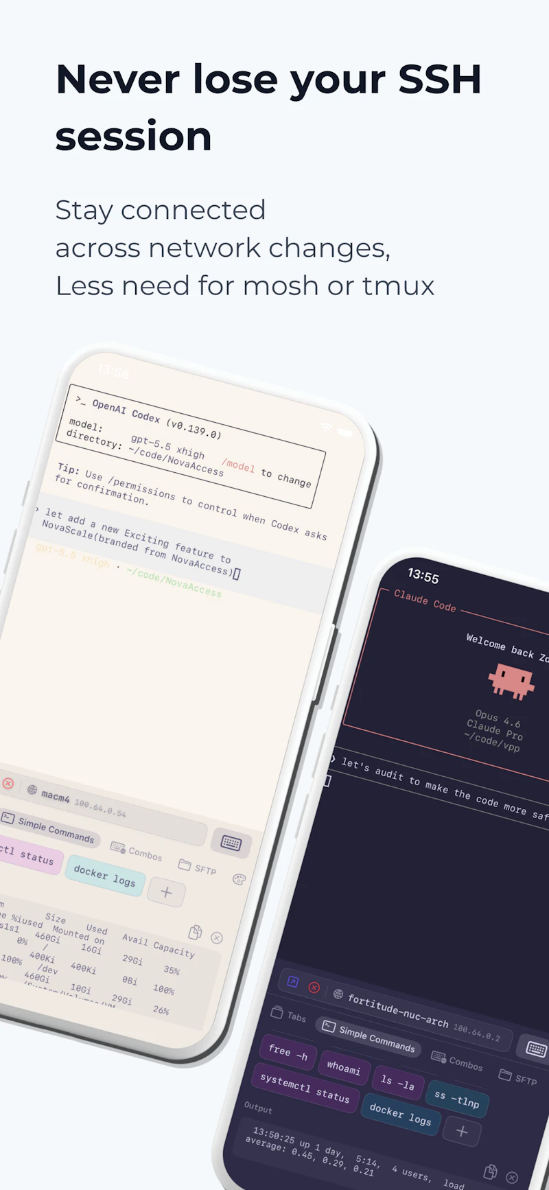 NovaScale, Remote Codex over Tailscale screenshot 3