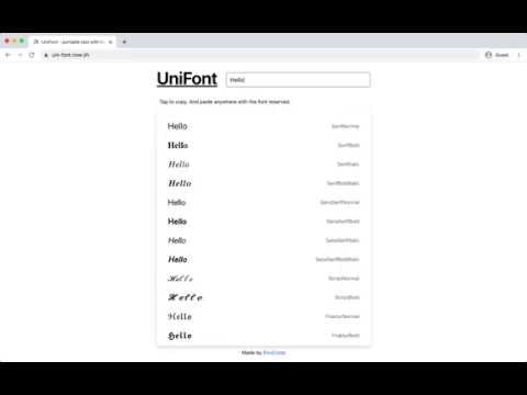 UniFont gallery image