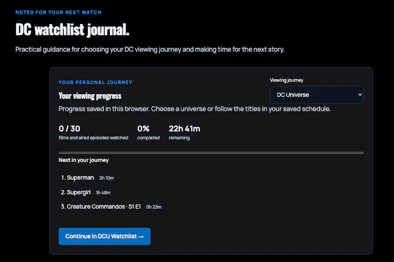 DC Watchlist screenshot 2