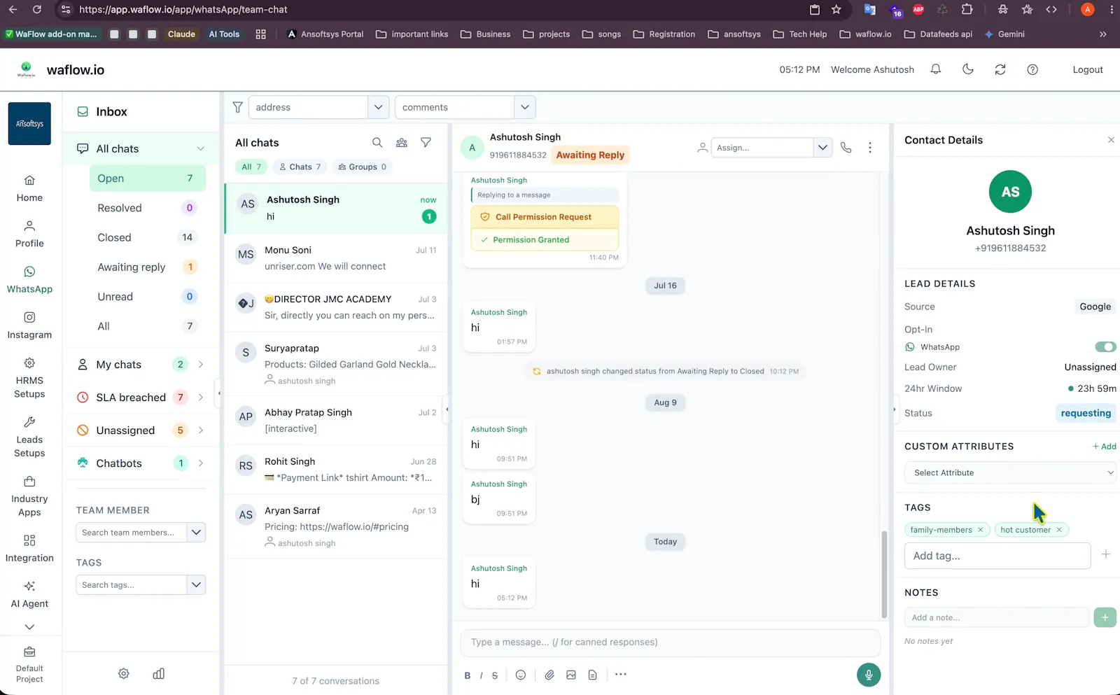 Waflow.io —WhatsApp & Instagram Business screenshot 2