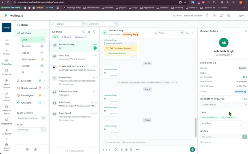 Waflow.io —WhatsApp & Instagram Business screenshot 2