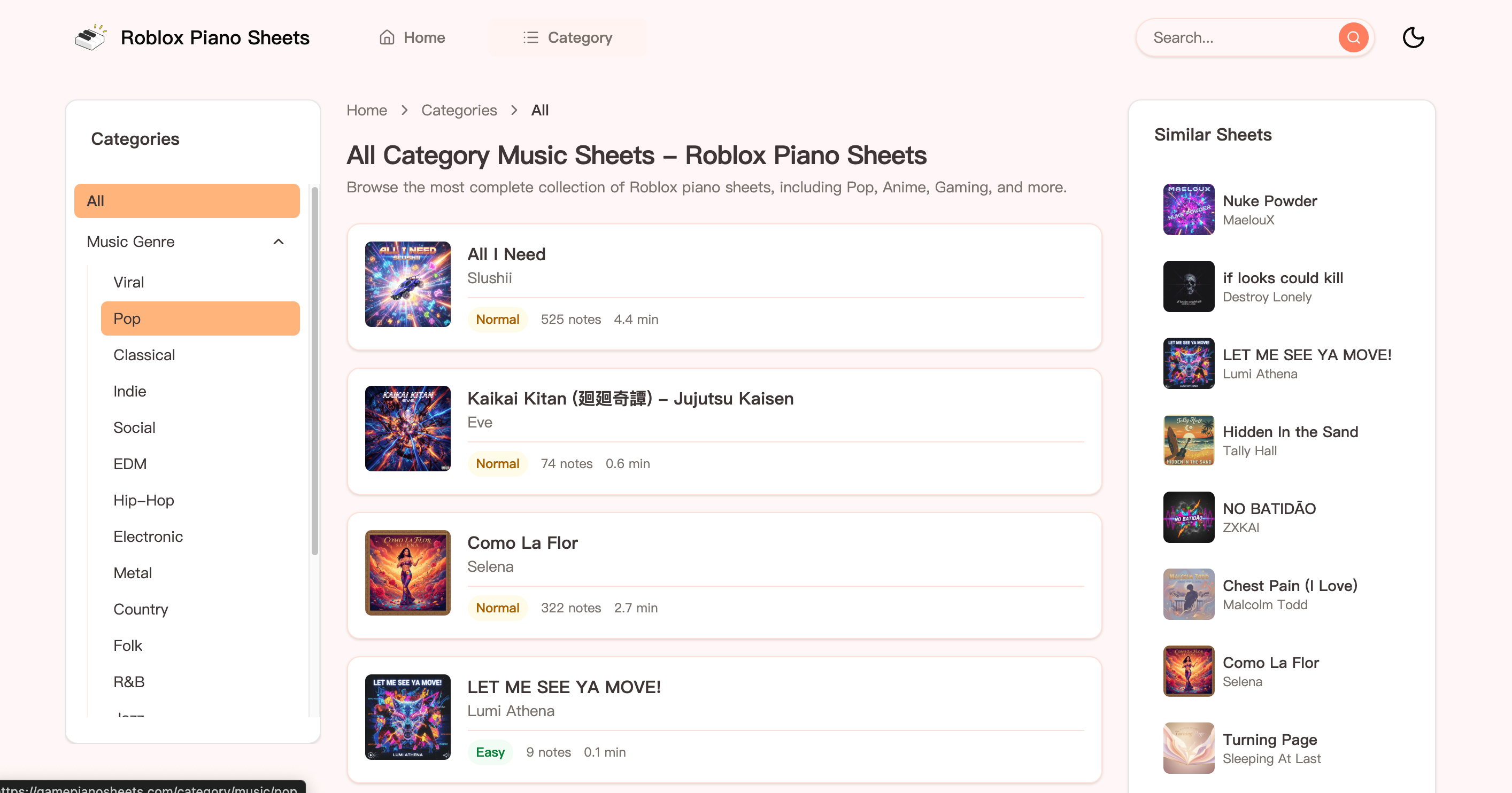 gamepianosheets - Screenshot 3 showing product features and functionality