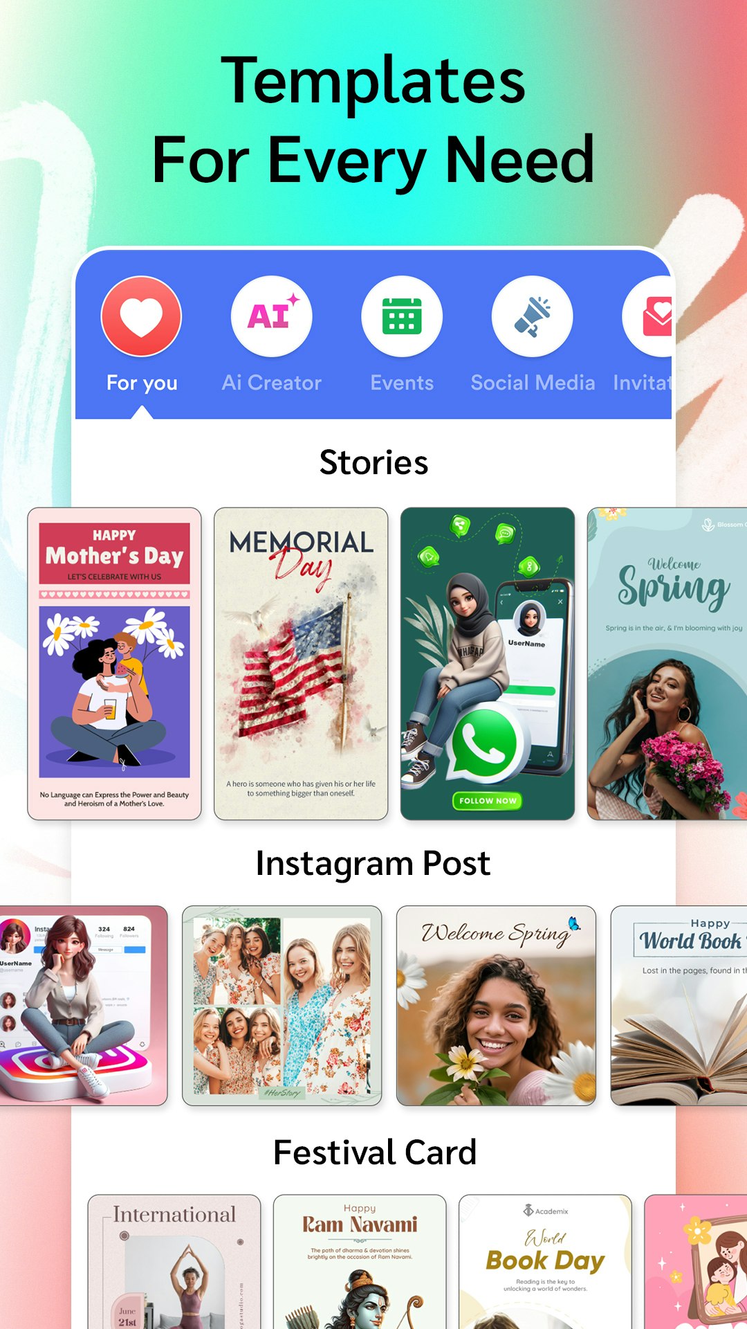 Loogy: uitnodiging en logo -maker media 1